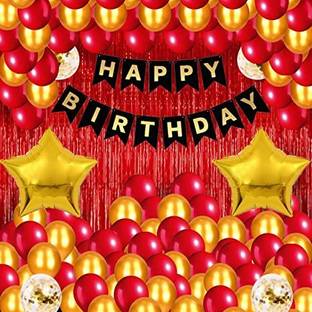 PARTY MIDLINKERZ Printed Happy Birthday Decoration kit Combo - 33 Pcs for Birthday Decor