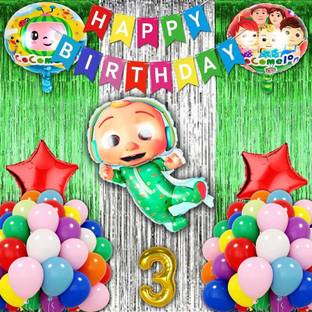 groovy dudz Coco Theme Third 3rd Happy Birthday Party Decorations Kit Pack Combo