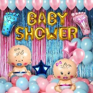 Naveen Baby Shower Decoration Items Set with Balloon, Star Foil