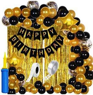 FLIPZONE Happy Birthday Decoration kit Combo - 61 Pcs for Birthday Decor (Set of 61)