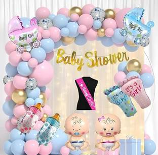 DREAM PARTY DECOR Baby Shower pastel balloon/baby shower decor kit for Pregnancy Photoshoot kit
