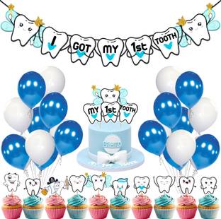 ZYOZI 37 Pcs I Got My First Tooth Decoration,First Tooth Decoration,1st Tooth Party