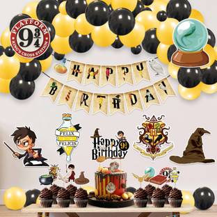 ZYOZI Harry Potter Birthday Decorations, Harry Potter Birthday Party Supplies for Kids