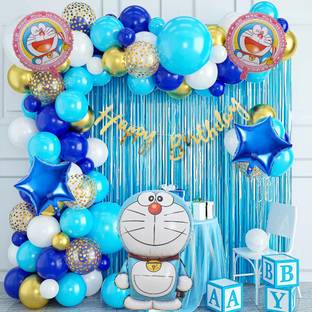 ANILOONS Doraemon Birthday Party Decoration Set.