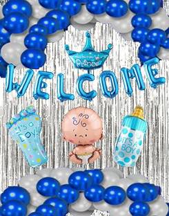 PARTY BREEZE Baby Shower Foil Balloons Party Decoration Kids Boy Arrival 43 Pieces