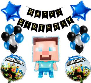 FLICK IN Minecraft Birthday Decorations Set Gaming Theme Birthday Decorations for Boys
