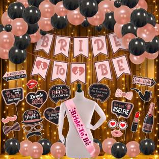 ZYOZI Bachelorette Party Decorations - Banner,Photo Booth,Sash,Rice Light (Pack Of 48)