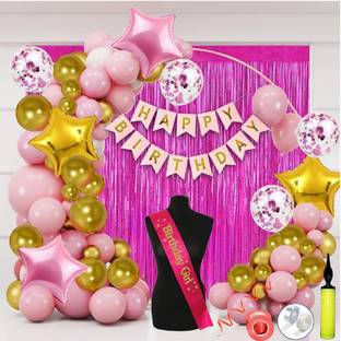 Anita Enterprises Exciting Birthday Decoration Kit for Girls