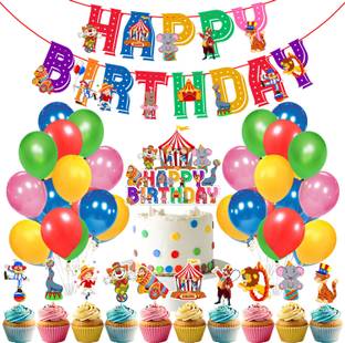 ZYOZI Circus Party Decoration Set Circus Themed Party Kit For Boy or Girls' Birthday