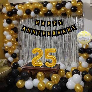 SOI 25th Anniversary Decoration Items Happy Anniversary Round Foil Balloon