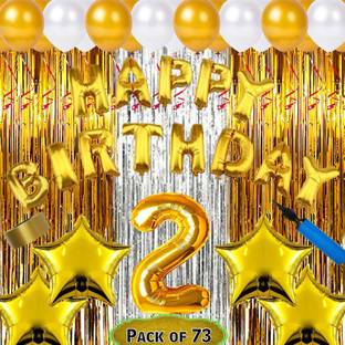 Shopperskart 2nd second Birthday Decorations Kit Items For Girls Boys Party & Celebration