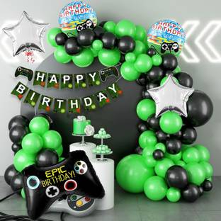 Rozi Decoration Video Game Theme Happy Birthday Decoration Items for Kids, Boy, Girl Decor