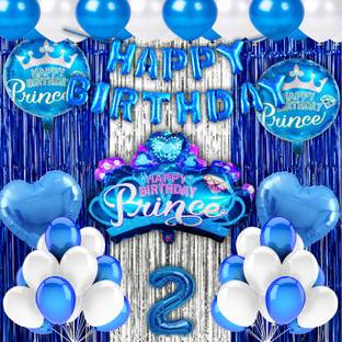 Crazykart 2nd Second Two Happy Birthday Combo Kit For Party Decoration Item Prince Crown