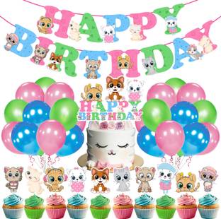 ZYOZI Cat Birthday Party Supplies,Cat Theme Birthday Party Decorations Set 37
