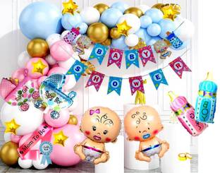 SV Traders Baby Shower/Godh Bharai decoration Combo Kit Of 114 Pcs