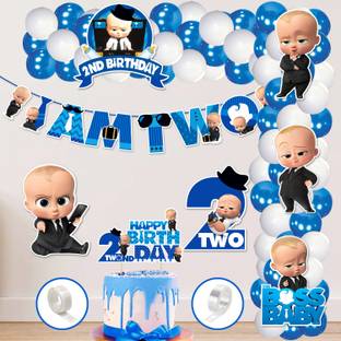 ZYOZI 2nd Birthday Boss Baby Theme Balloon arc decoration,Boss Baby Theme 2nd Birthday