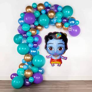 specialyou.in Multicolor Krishna Janmashtami Decoration Items for Puja, Kids' Theme Birthday Decorations