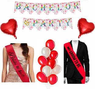 Naveen Decoration Bachelorette Party Banner Balloon Groom to be sash, Bride to be sash