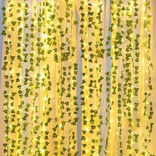 Fun and Flex Artificial Leaf Hanging Garland with 2 Led Light For Birthday,Wedding Decoration
