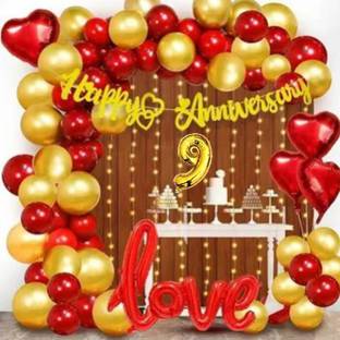 groovy dudz Romantic 9th Anniversary Decoration set