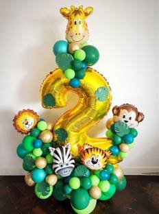 Fun and Flex Jungle Theme 2nd Birthday Decorations for Baby Shower,Birthday Party for Kids,Boys,Girls,His,Her Decorations