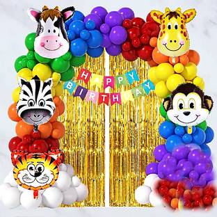 groovy dudz Jungle Theme 9th Birthday Decoration - 63