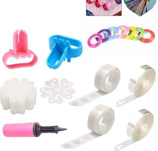 Crafty villa Balloon Decorating Garland-Arch Strip Gluedot Flower Clip Pump Ribbon Tying Tool