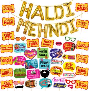 ZYOZI Mehndi & Haldi Props Decoration for Photoshoot ,Marriage Props for Wedding