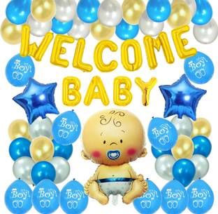Agk WELCOME BABY DECORATION ITEM FOR BABY BOY, WELCOME NEW BORN BABY BOY DECOR Kit