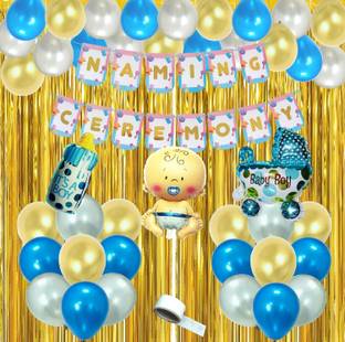 Agk Naming Ceremony Decoration For Baby Boy, Naming Ceremony Banner Set Decoration