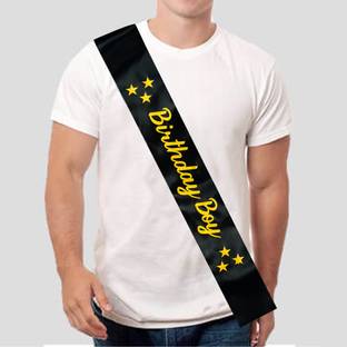 Unique Creations Birthday Boy Sash-Black-Suitable For All Age Group