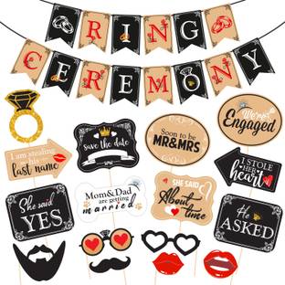 ZYOZI Ring Ceremony Decoration, Bridal Shower Decorations for Wedding Engagement Theme