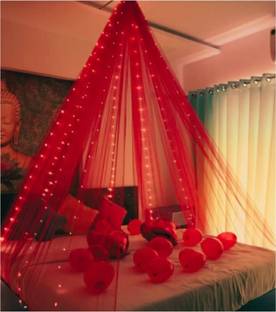FLIPZONE 2 Red BackDrop curtain Hook Ribbon LED Light set of 6