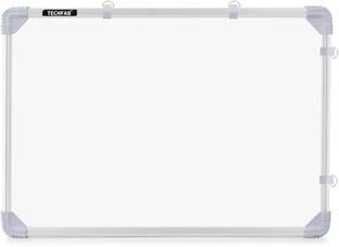 Techfab Non Magnetic 1.5x2 Ft. Dual Sided White Board & Chalk Board for Kids, Home" White, Green board