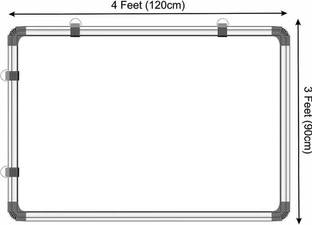 Diikon 3x4 Feet Whiteboard Feet Non-Magnetic Double Sided Whiteboard and Chalkboard White, Green board