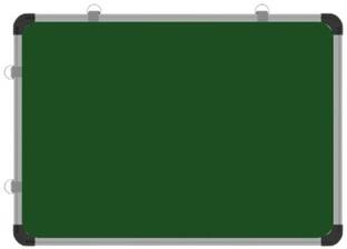 Viprax 3x4 Feet Non-Magnetic Double Sided Whiteboard & Chalkboard-01 White, Green board