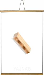 ShelfKing 2X3 Feet, Non-Magnetic Roll Up Wooden White Board & 1 Premium Wooden Duster White board