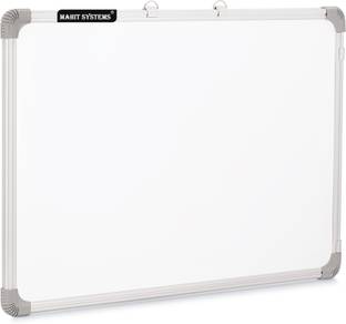 Mahit Systems Whiteboard Non-Magnetic 2X3 Feet Kunj Double Sided All Side Writing one Side White Marker and Reverse Side Chalk Board Surface White board