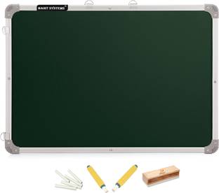 Mahit Systems (Non-Magnetic)(2x3)FT Chalkboard for Kids, Home and School, Lightweight Aluminium Frame Green, White board