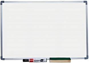 TRIPI 1.5*2 FEET WHITE&GREEN BOARD BLACK MARKER DUSTER Lightweight Aluminium Frame White, Blue board
