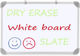 Eduway 2x1 feet White Board (Green Chalk Surface on Reverse Side), 100% Smooth, , 100% Flat, Premium Design Whiteboard, Aluminum Frame Finishing, (Pack of 1) A Quality Product, Suitable For Office, Household, School etc., Can Be Used For Writing on Both Sides. White board