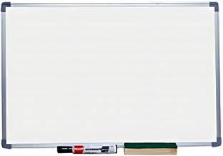 TRIPI 1.5*2 FEET WHITE&GREEN BOARD BLACK MARKER DUSTER Lightweight Aluminium Frame White, Blue board