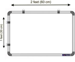 Viprax Non Magnetic Slate 1X2 Feet Double-Sided Writing Whiteboard & Chalkboard White board