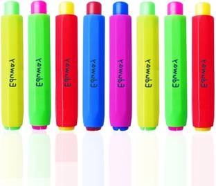 Eduway Multicolor Chalk Holder For Teacher | Kids |Adults & Office Use (Pack of 10) Red, Blue, Green, Yellow board