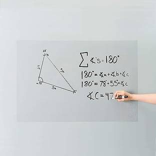 Timetech Self-Adhesive Clear Peel & Stick Dry Erase Removable Message Board for writing Transparent board