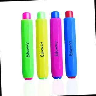 Eduway Multicolor Chalk Holder For Teacher | Kids |Adults & Office Use (Pack of 4)` Red, Blue, Green, Yellow board
