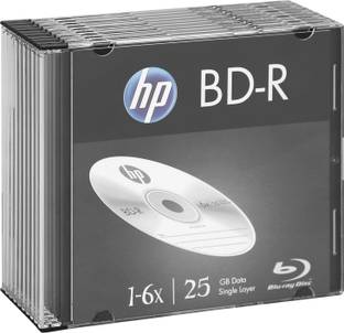 HP Blu-ray Recordable BDRA00085 Pack of 10 Disc Slim Case Speed 6x 25 GB