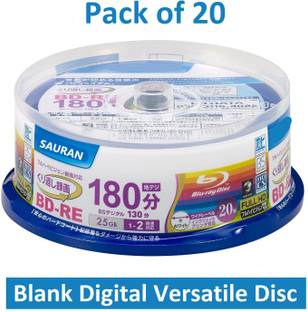 Sauran DVD Rewritable Pack of 20 Blank Digital Versatile Disc DVD 25 GB