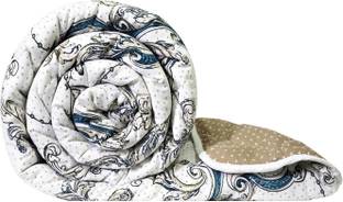 Divine Casa Printed Single Comforter for  Mild Winter