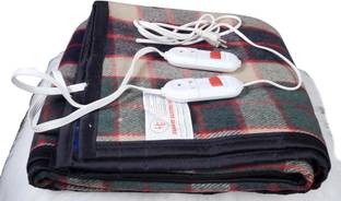Comfort Checkered Double Electric Blanket for  Heavy Winter